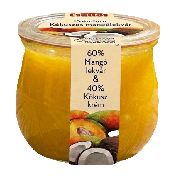 Csattos Prémium Kókuszos mangólekvár 340g Csattos Prémium Kókuszos mangólekvár 340g